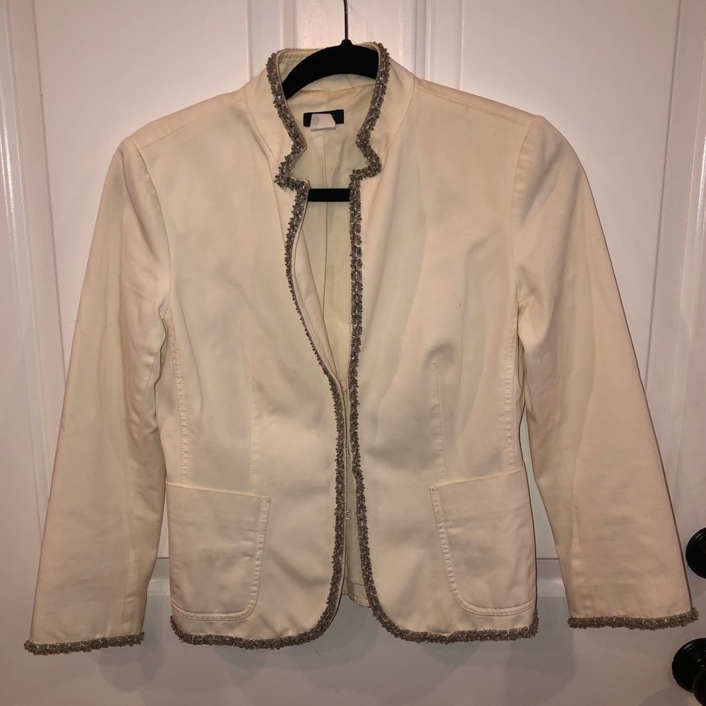 J. Crew blazer with beaded trim